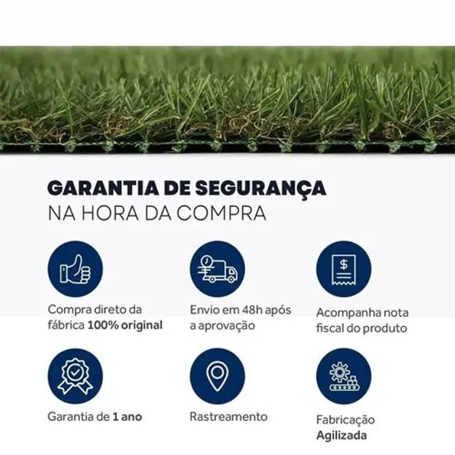 Grama Sintética 20mm c/ Proteção UV e ação Antifungica M² - Foto 2
