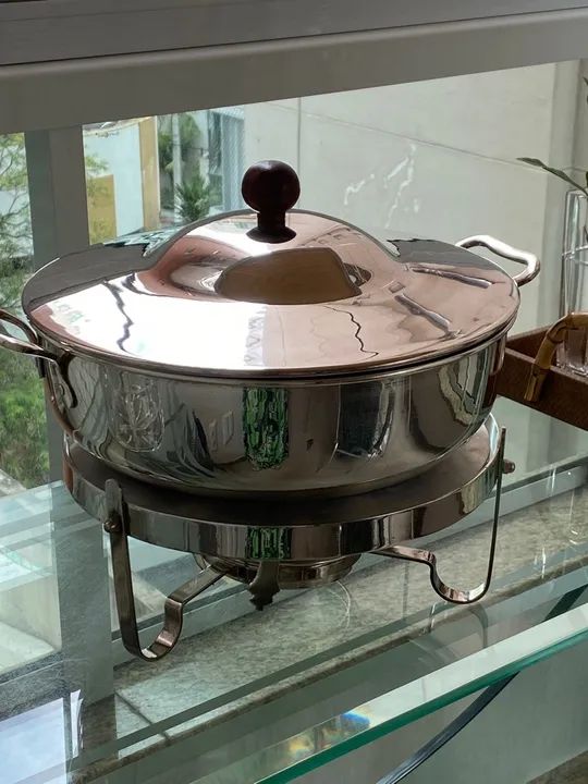 Rechaud de prata 6 litros 