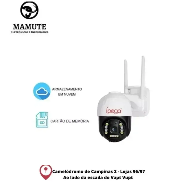 Câmera de segurança Externa Ipega KP-CA183 com resolução de 2MP visão noturna