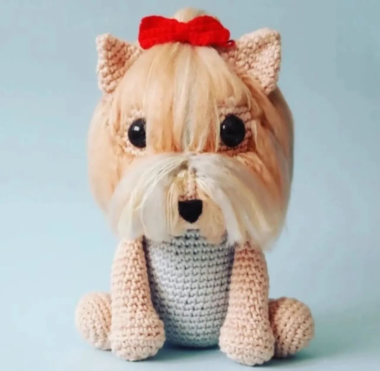 Yorkshire amigurumi de Crochê