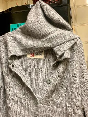 Cardigan de lã acrílica C&A tam M  - Foto 5