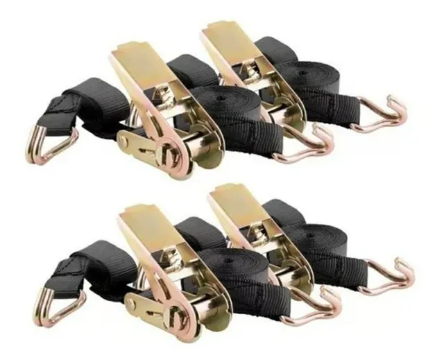 Kit 4 Cinta com Catraca Amarrar Carga 800 Kg - Pronta Entrega