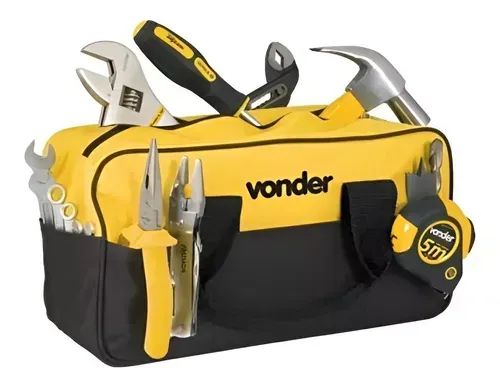 Bolsa em lona para ferramentas, 35,0 cm x 12,5 cm x 18,0 cm, BL 005, Vonder - Foto 3