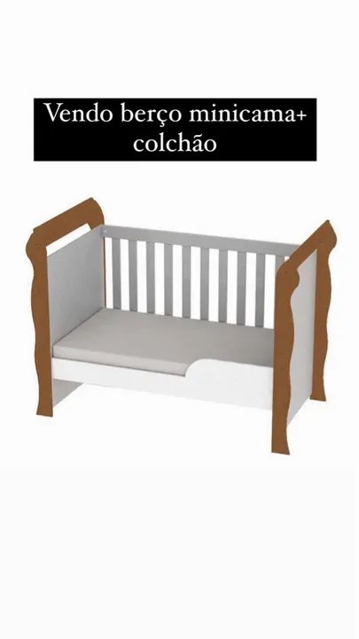 Berço minicama ( Semi-Novo) + colchão bem conservado - Foto 2