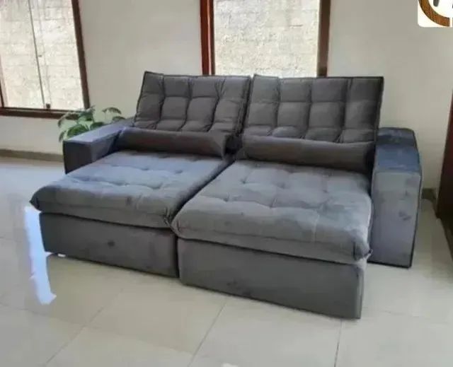 Sofa Retrátil e Reclinável 2,30m - Espuma D28 - ((Novo de Fábrica)) - Paga na entrega