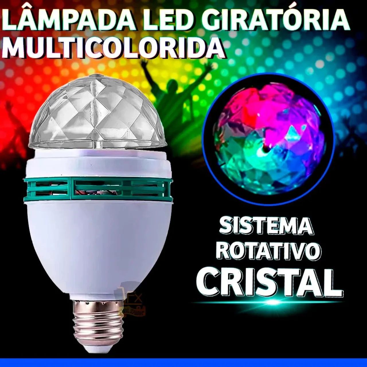 Lâmpada Giratória Colorida Led  RGB  - Foto 3