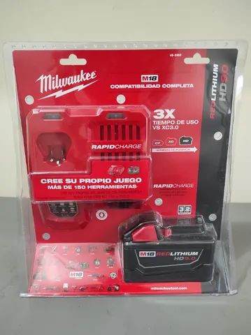 Bateria 9ah, 18v com carregador rápido Milwaukee 48-3959
