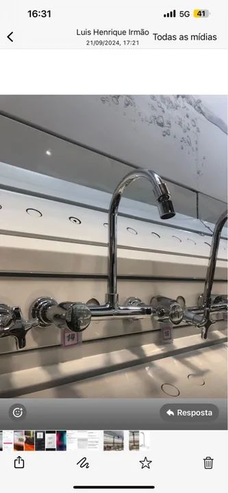 Torneira Misturador de parede para cozinha