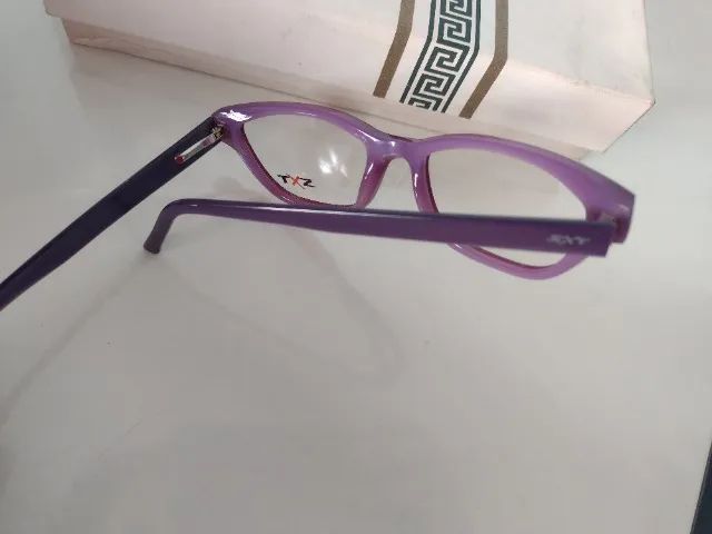óculos (armação) acetato roxo e lilás 