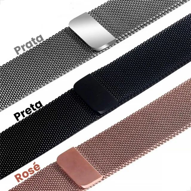 Pulseira Milanesa de Aço para Smartwatch - Foto 3