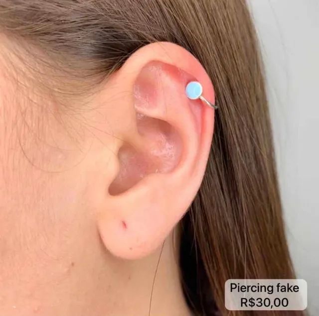 Piercing fake Prata 925 legítima (unidade)