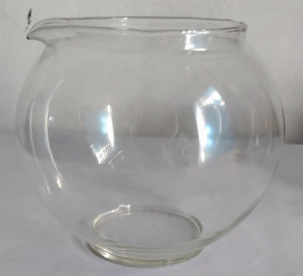 Jarra de vidro redonda pequena antiga , ótimo pra decoração com velas  - Foto 2