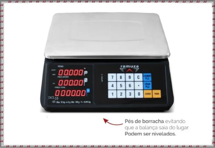 Balança Ramuza Dcl 35 kg - tripla escala com bateria
