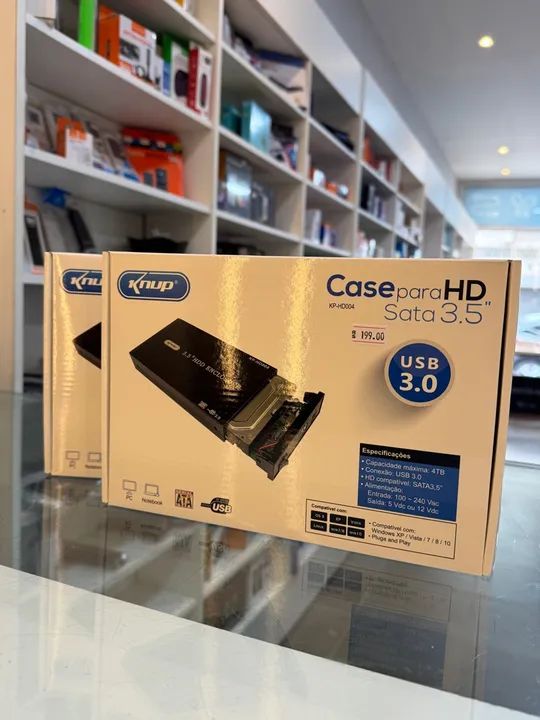 Case para HD SATA 3.5'' - USB 3.0 
