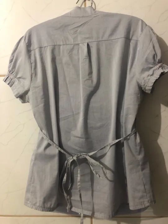 Blusa cinza estilo romantico (P/M) - Foto 3