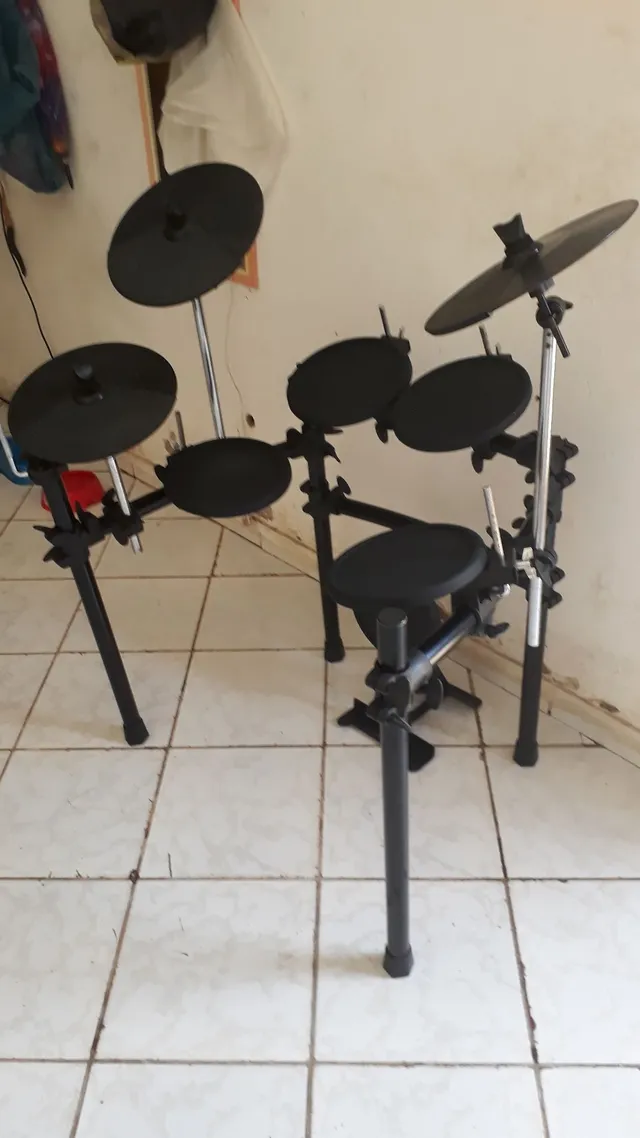 Bateria Musical Well Drums Completa 7 Peças Para Iniciantes