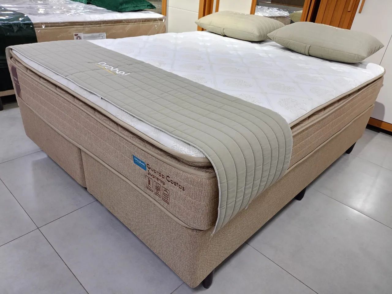 CAMA BOX QUEEN SIZE PROBEL GUARDA COSTAS SUPREMO  - Foto 2