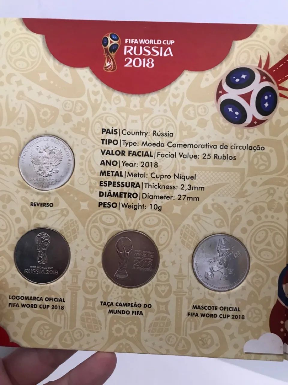 Álbum e Lata de Moedas Comemorativas da Copa 2018 - Foto 4