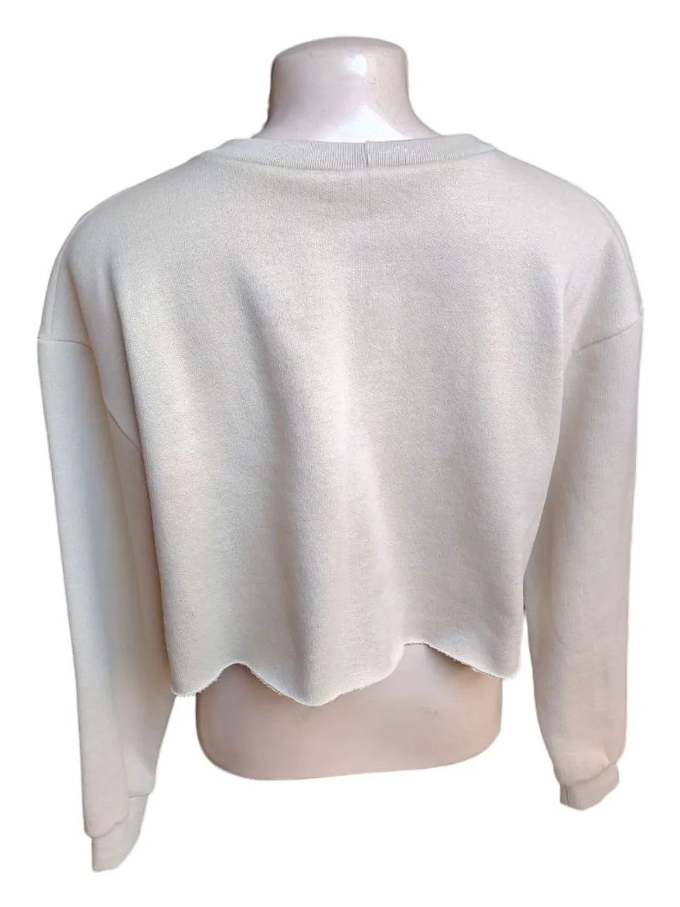 Moletom cropped bege super macio  - Foto 3