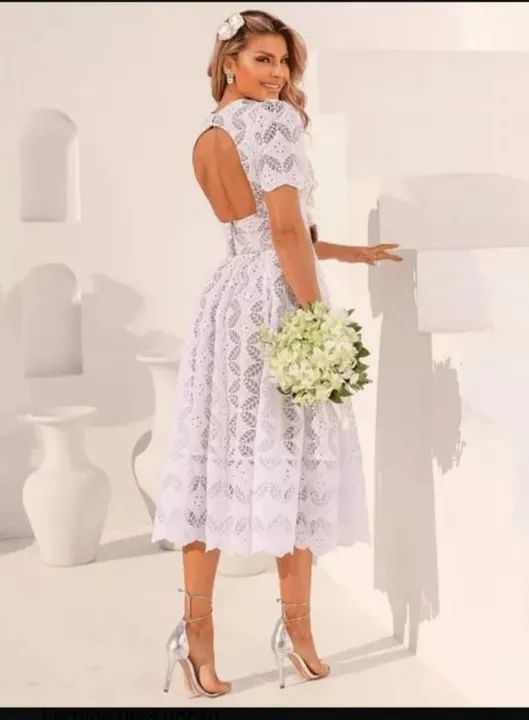 Vestido em tecido Laise de Noiva - Foto 2