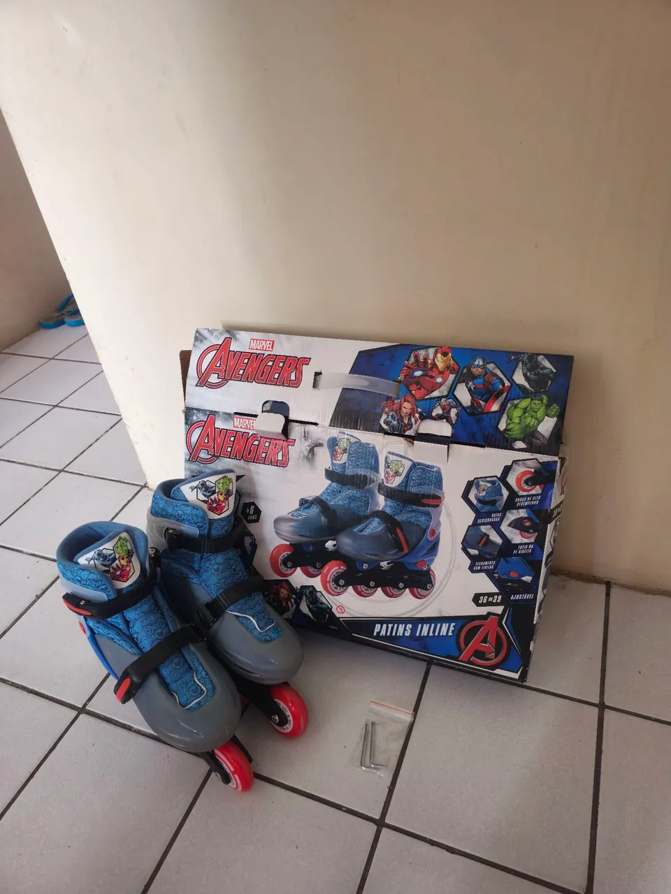 Patins InLine Marvel Avengers - Tamanho Ajustável