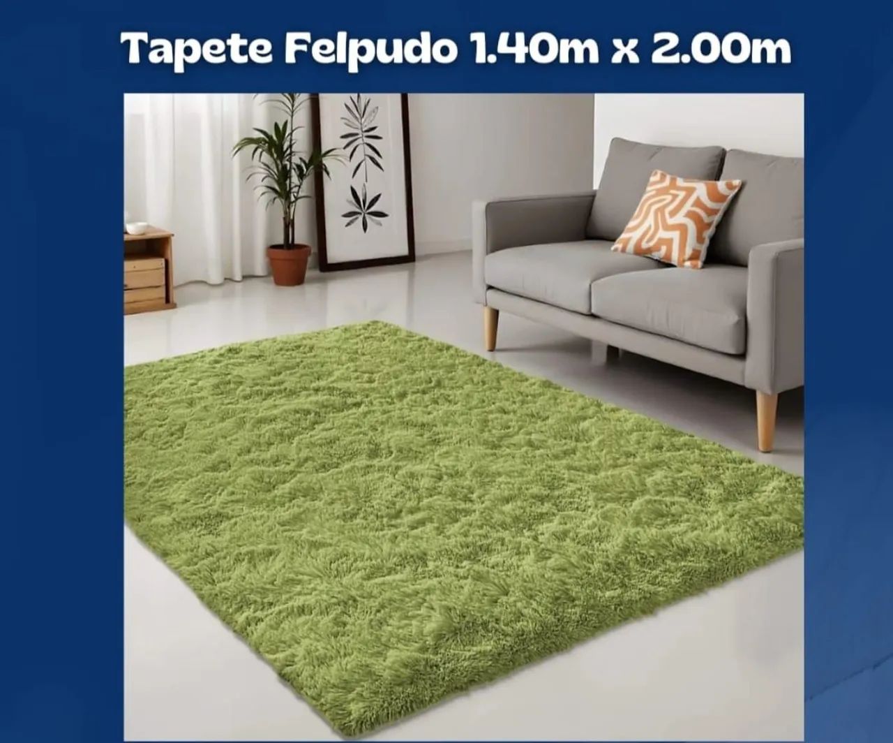02 Tapetes peludos grande por R$300,00 no pix - Foto 2