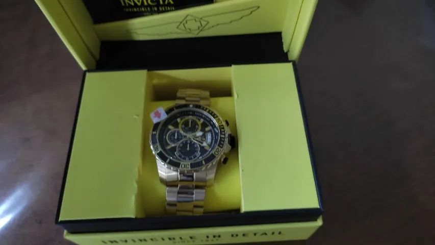 Relógio original Invicta Pro Diver Scuba 22414 Gold  - Foto 3