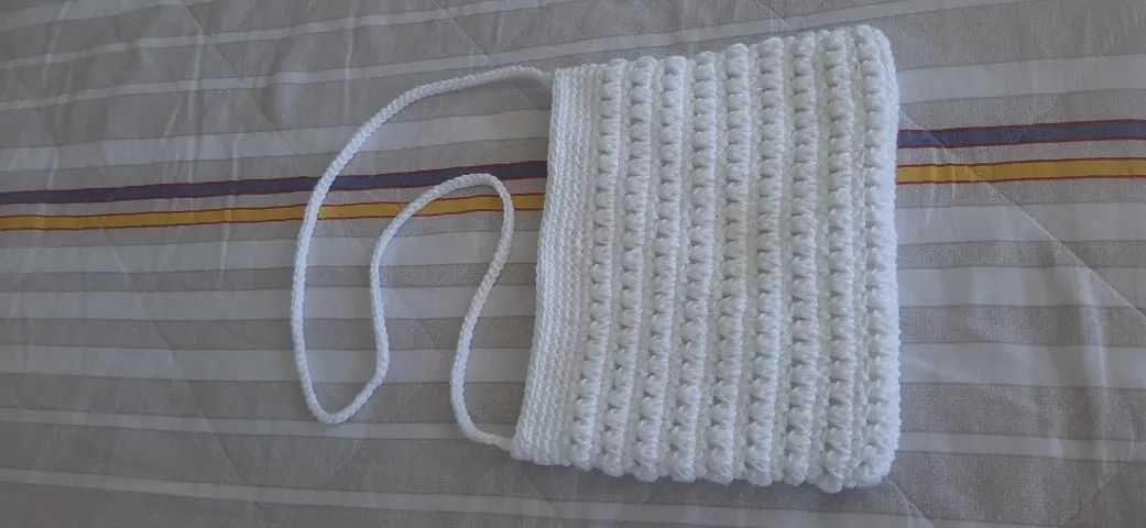 bolsa de croche, fio 100% algodão. - Foto 3