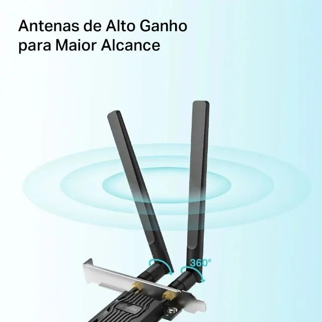 Placa de Rede PCI-e Adaptador Wi-Fi 6 -Bluetooth TP-Link Archer TX20e Ax1800 -Loja Coimbra - Foto 4