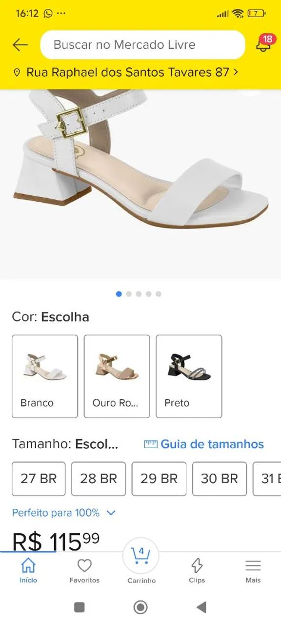 Sandália Molekinha branca