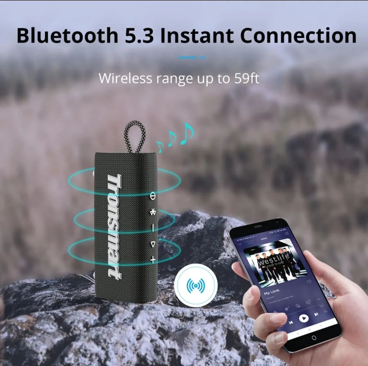 Caixa De Som Portátil TRONSMART TRIP - 10w - Ipx7 - Bluetooth 5.3 - Foto 2