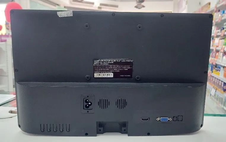 Monitor PCTop Slim 15,6 Polegadas LED Preto Sem Base - Usado - Foto 4