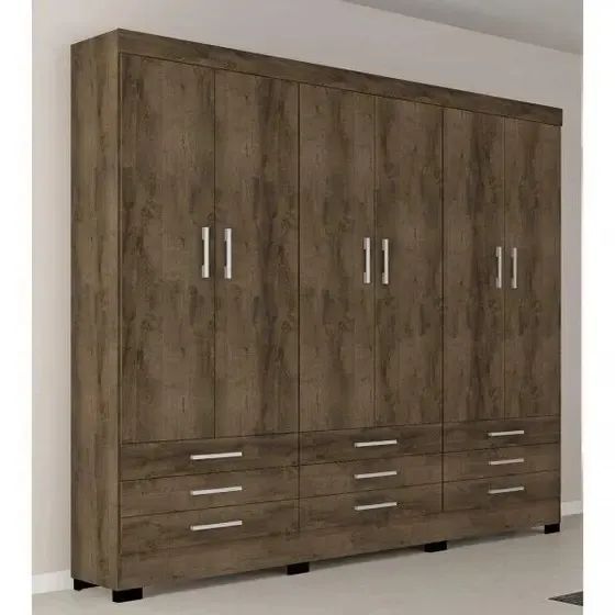 Guarda roupa Casal 6 Portas 9 Gavetas Novo
