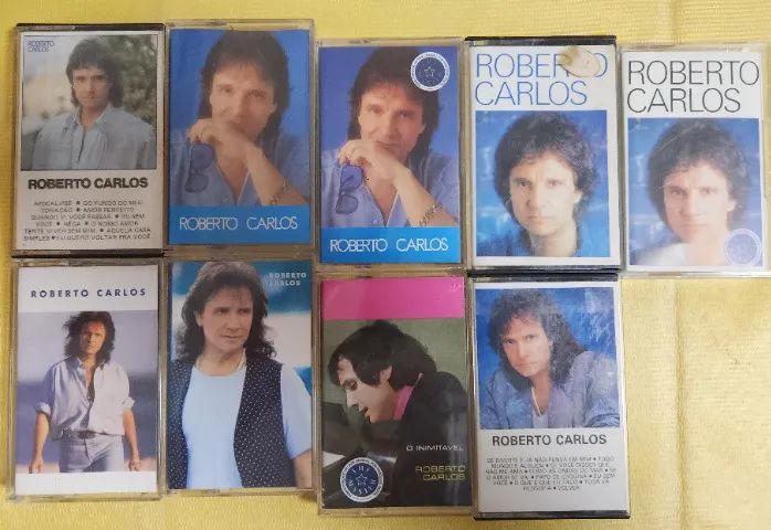 Lote 9 fitas K7 Roberto Carlos