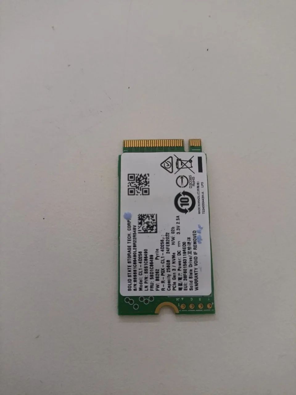 SSD 256GB NVMe M.2 - CL1-40256