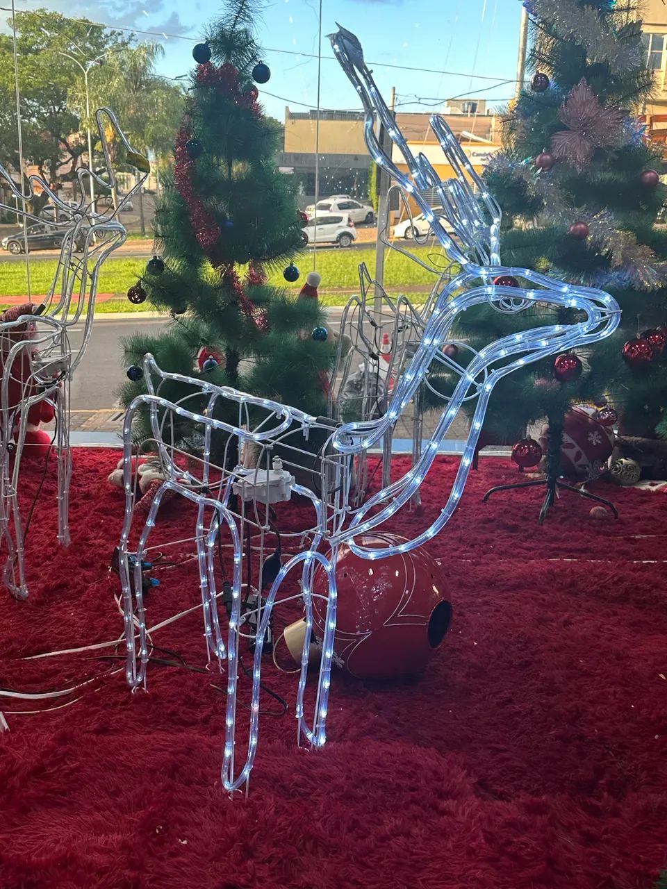 Rena de Natal com Pisca e Movimento 
