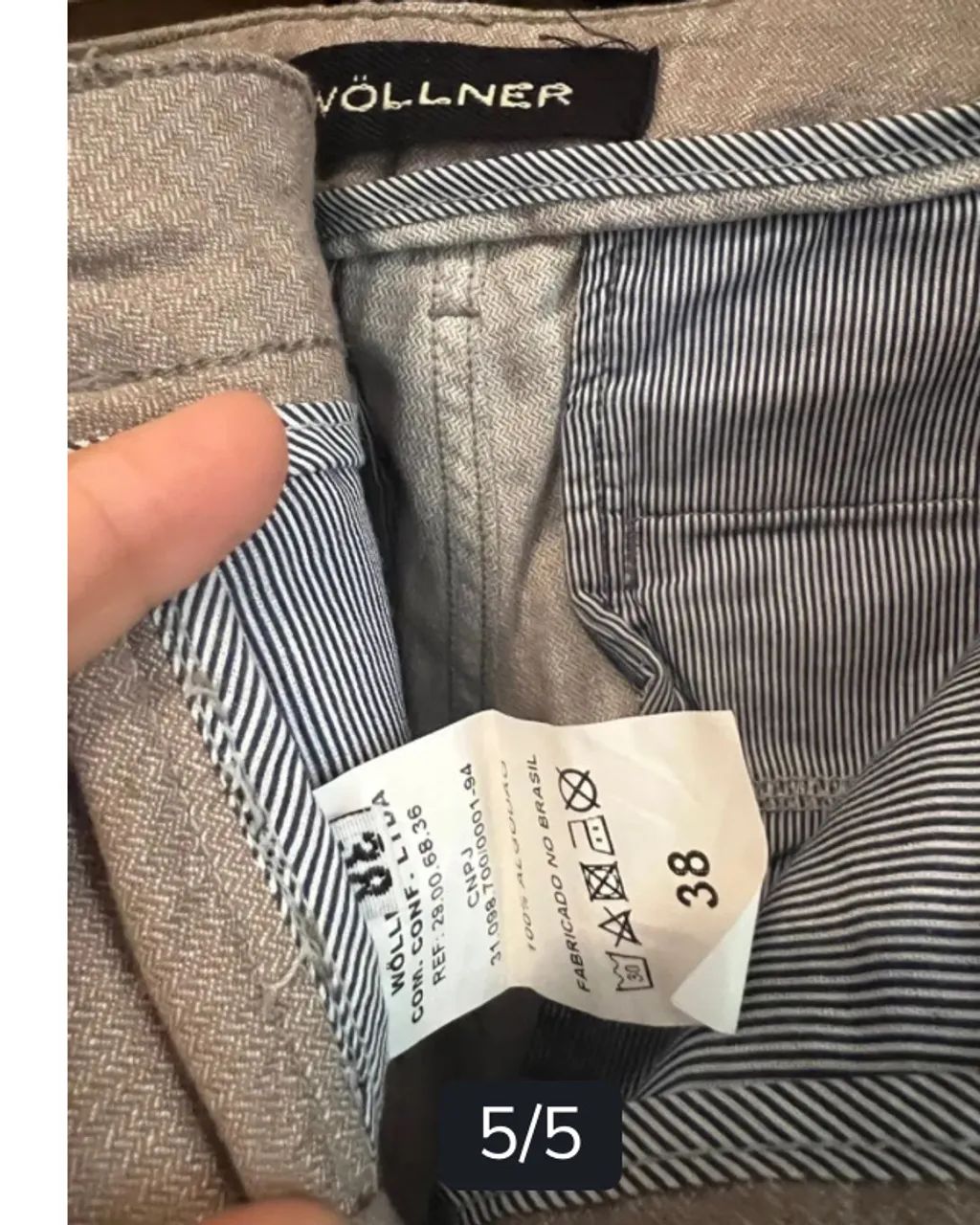 Calça bege bolso faca Wolner - Foto 3