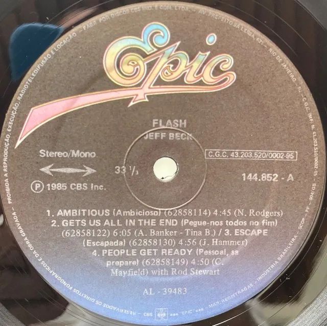 LP Jeff Beck - Flash (1985) - Vinil 1a prensagem  - Foto 3