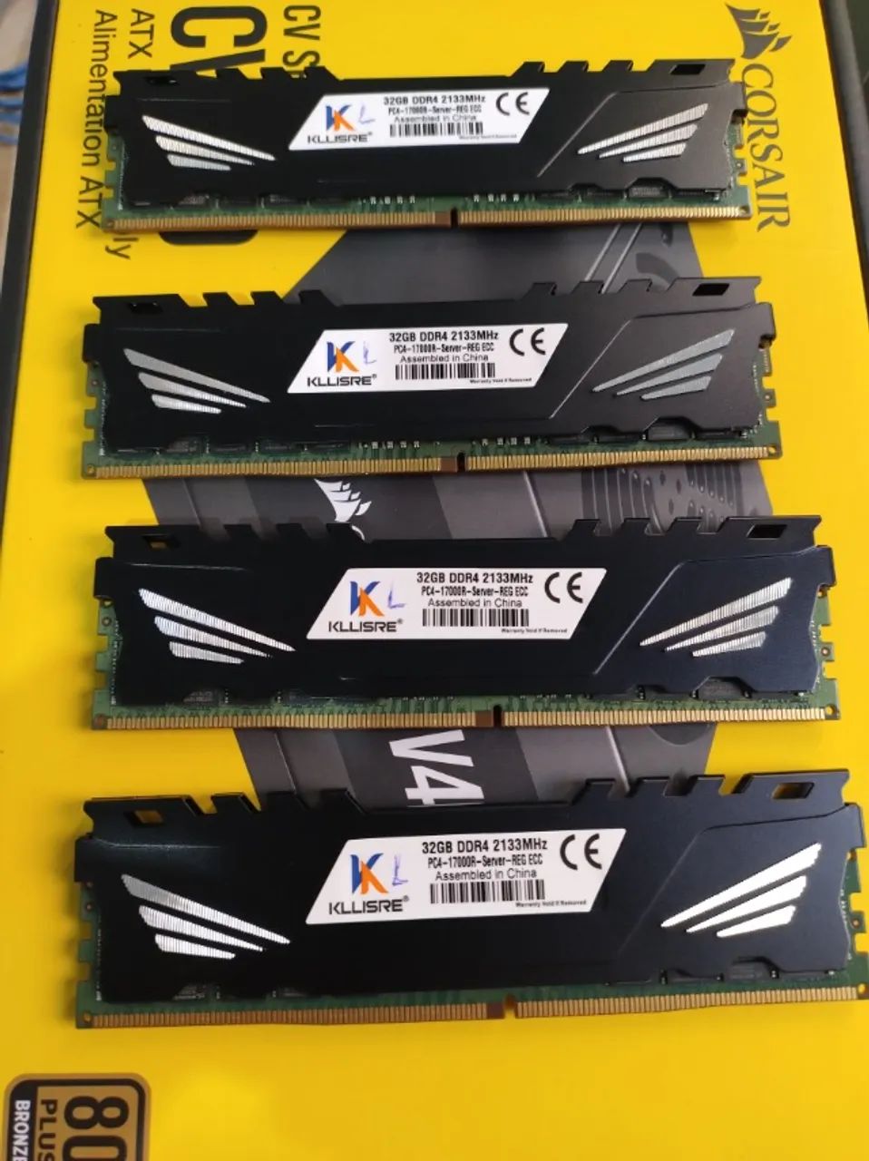 Kit 128gb (4x32gb) Memória Ddr4 ECC Kllisre Samsung 2133Mhz