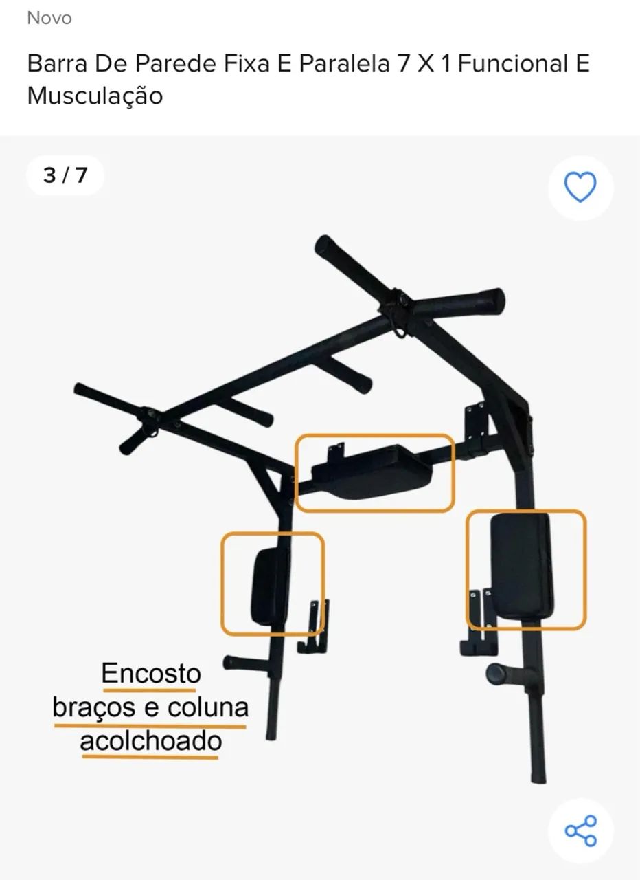 Barra Fixa, Paralelas e Apoio - Foto 4