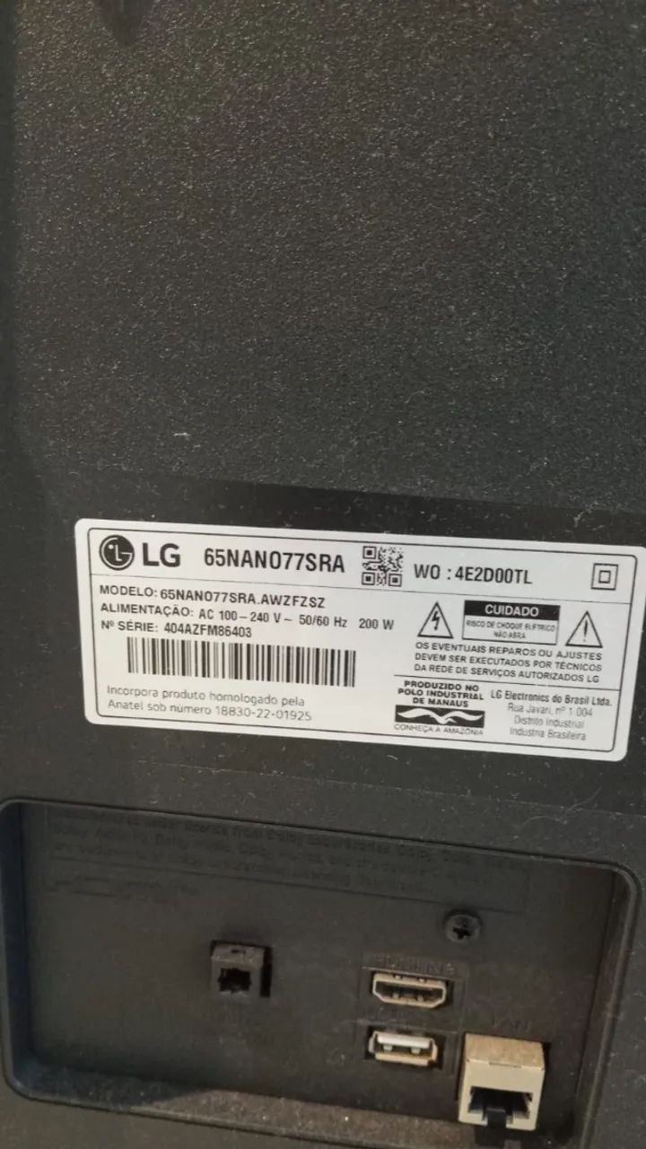 TV LG 65 nanocell tela quebrada - Foto 4