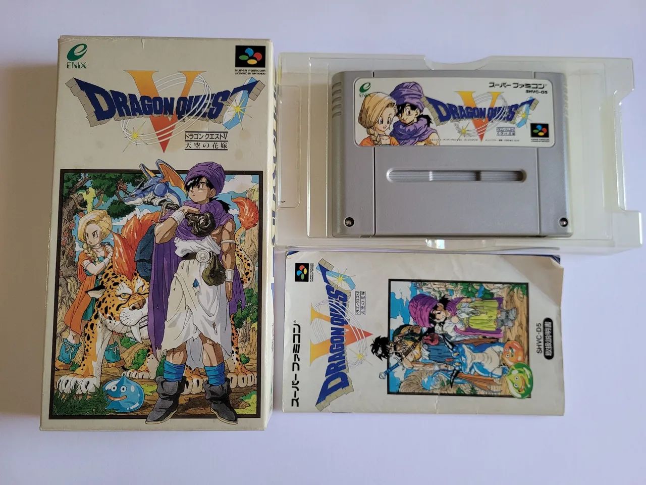 Dragon Quest V - Super Famicom Original Japonês Completo manual, caixa e berço