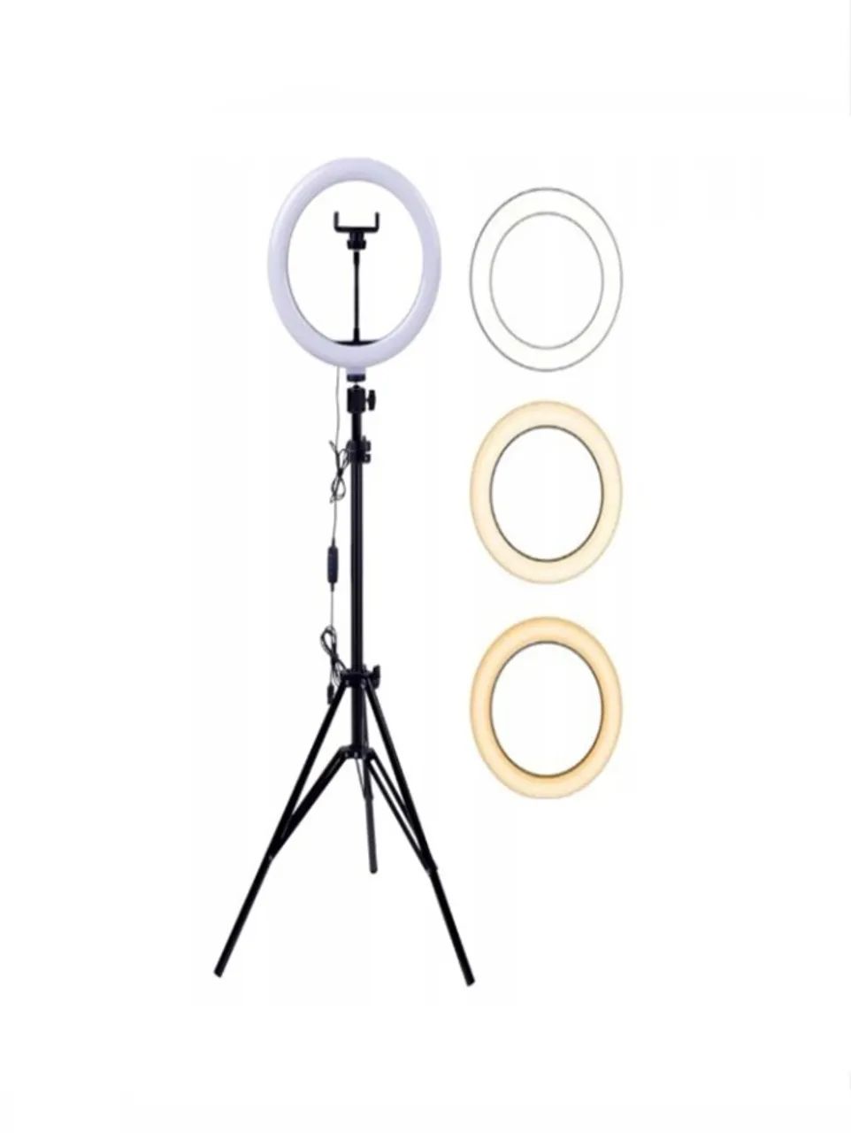 Kit Ring Light Completo Dimmer Selfie Youtuber Blogueiro Maquiagem - Foto 3