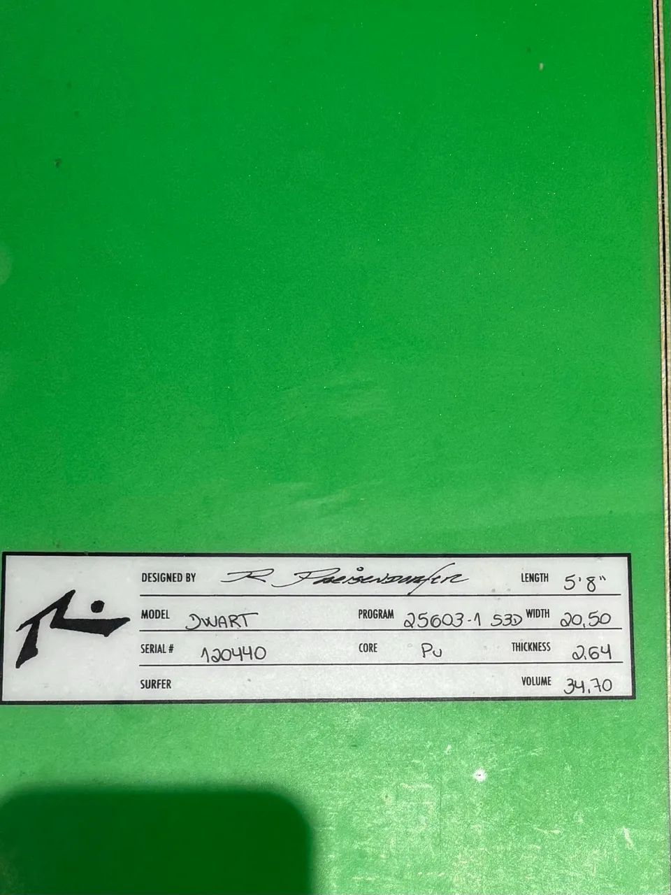 Prancha de Surfe Rusty Dwart 5?8? 34L  - Foto 5