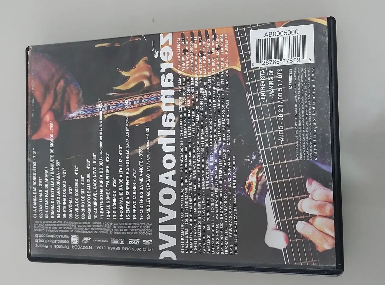 DVD Ao Vivo Zé Ramalho - CDs, DVDs etc - Coroa do Meio, Aracaju