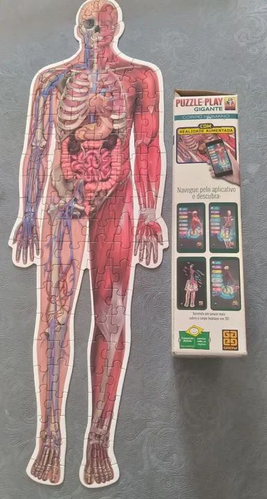 Grow Quebra Cabeça GIGANTE do Corpo Humano com 100 Peças. Grow * - Foto 5