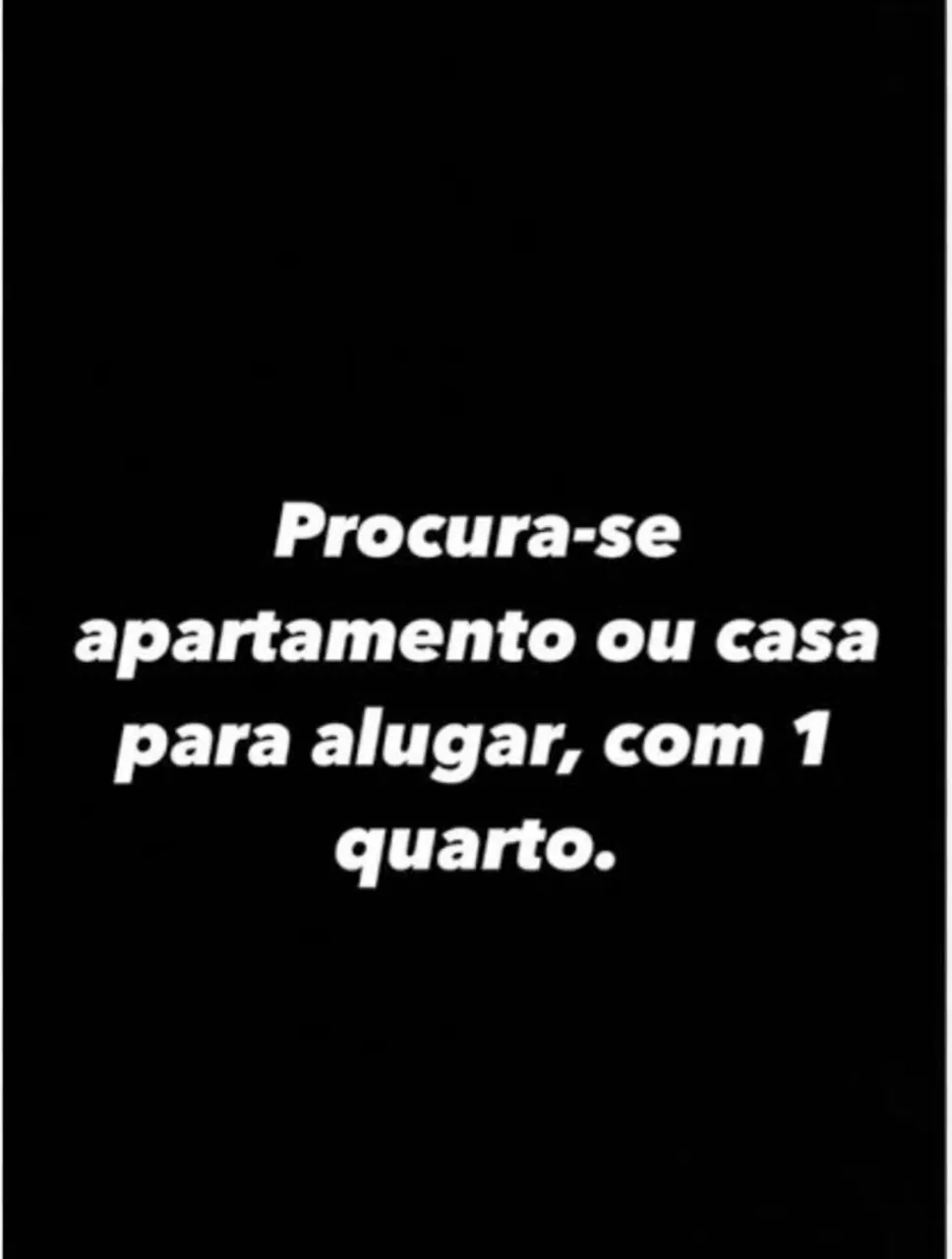 Procura-se apartamento zona norte
