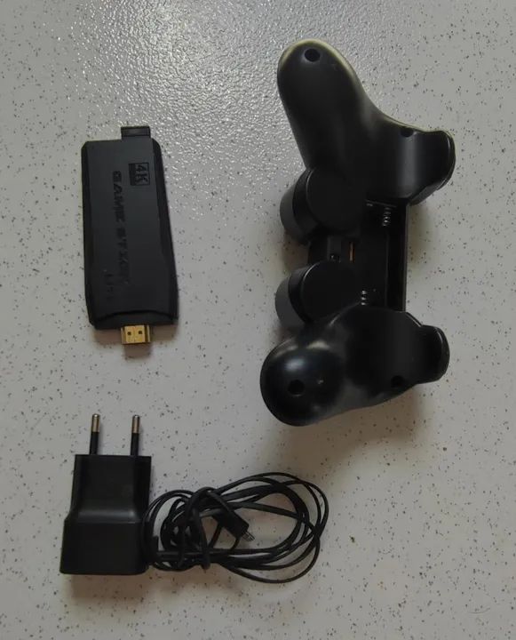 game stick retro com 1 controle jogos na memória sem tampa da pilha funcionando tudo
