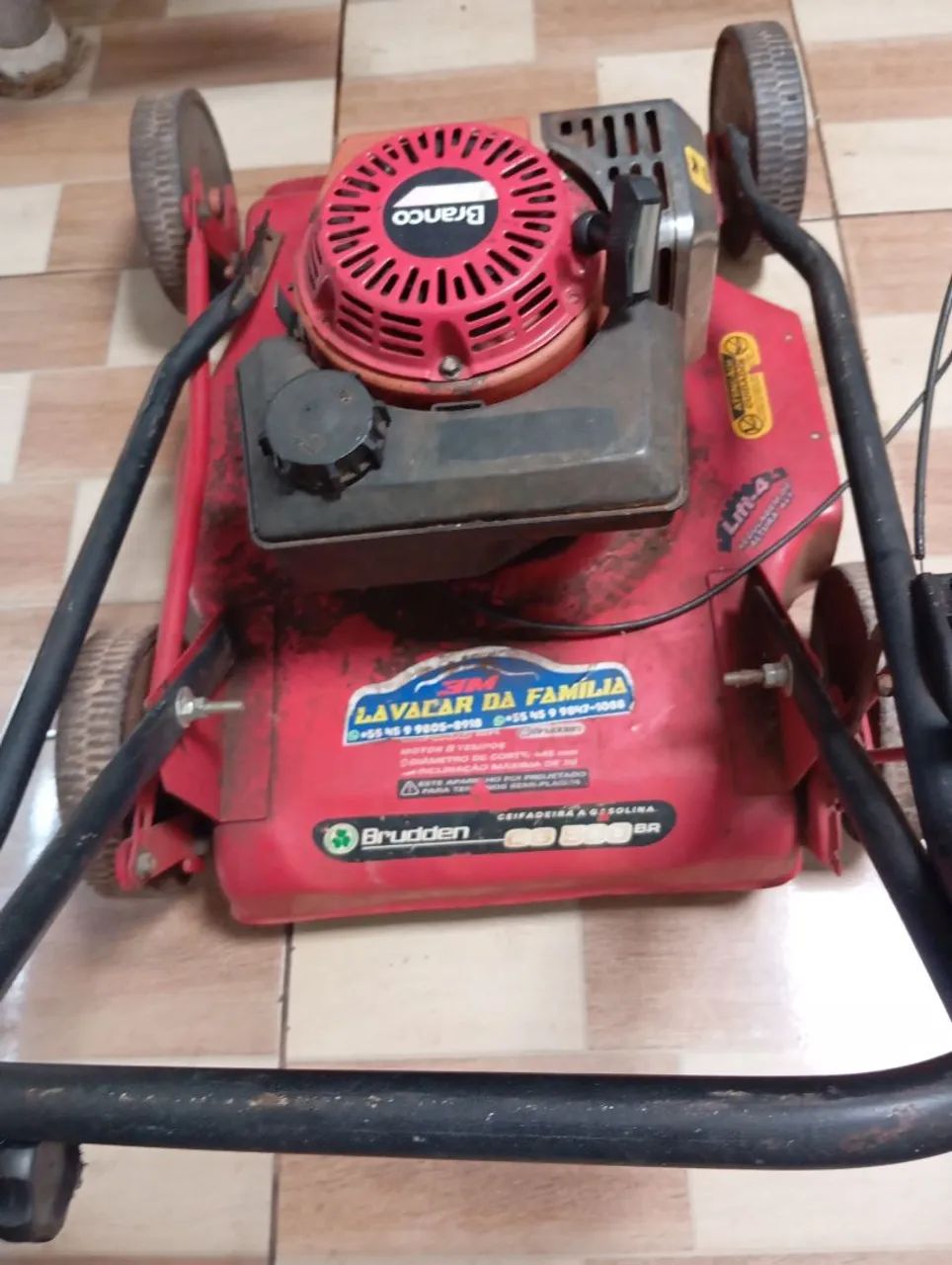 Cortador de grama branco a gasolina  - Foto 2