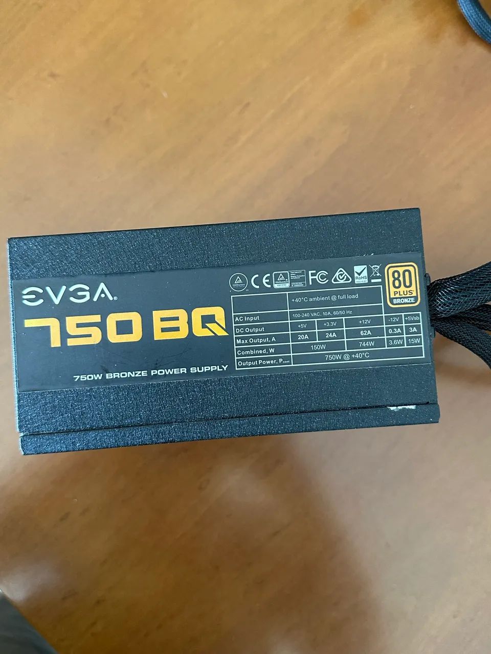 Fonte Alimentação PC 750w 80 Plus EVGA  - Foto 3